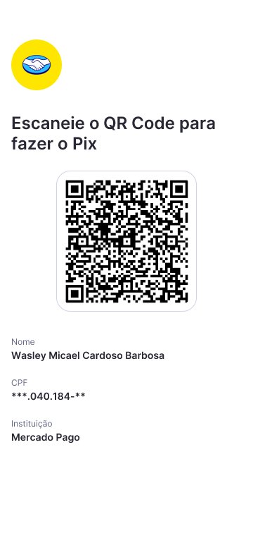 QR Code Pix para apoiar Os dias diante de Deus
